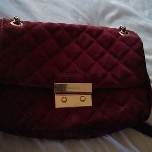Michael kors quilted use burgundy bag